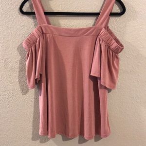 Pink flowy blouse